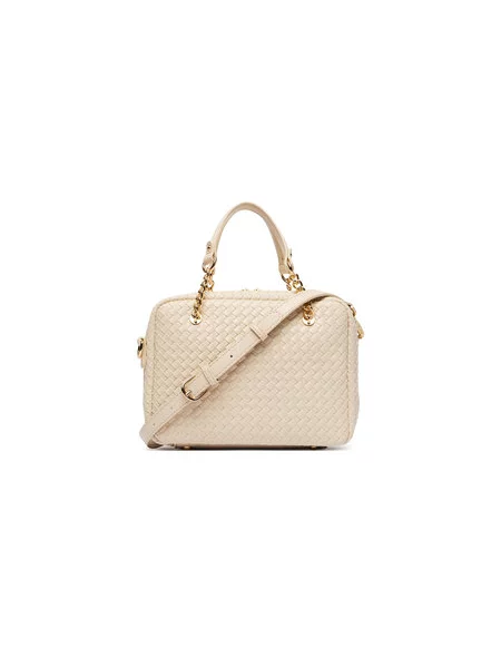 Crossbody torbica Valentino iz umetnega usnja bež