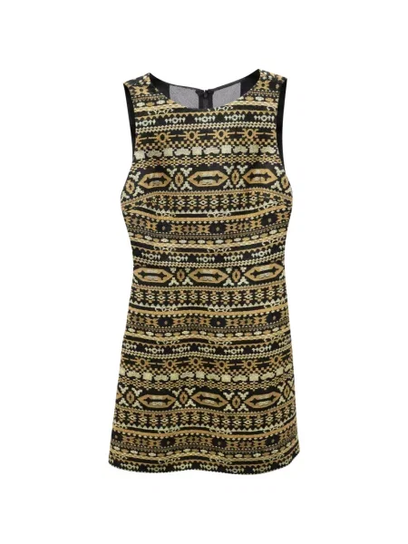 Rochie mini Alice + Olivia din jacard de costum negru