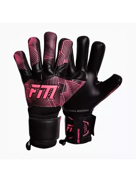 Rękawice bramkarskie Football Masters Varis X NC black/pink czarne