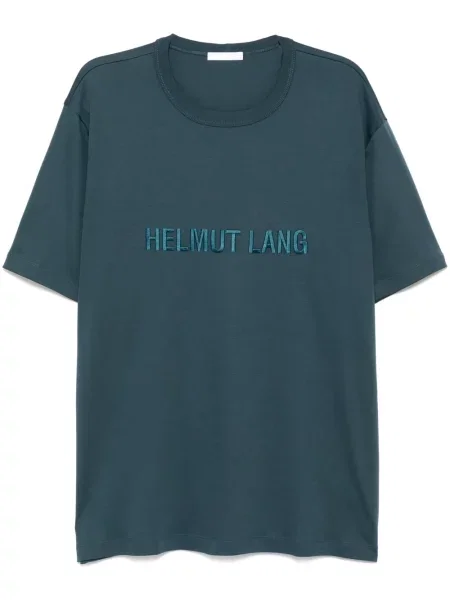 Tricou Helmut Lang cu broderie albastru