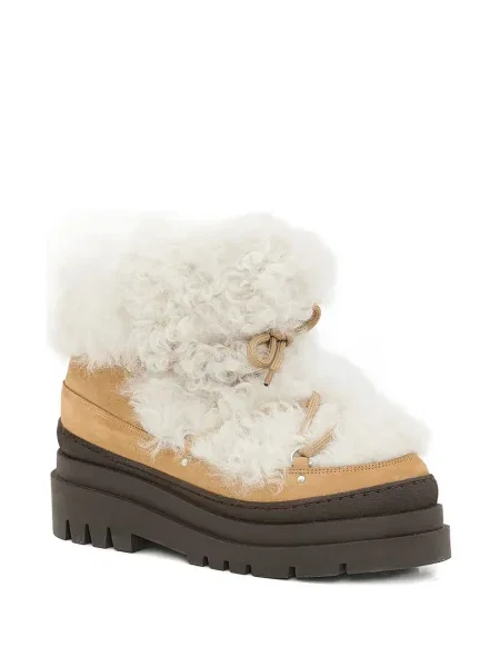 Botine Yves Salomon cu platformă alb