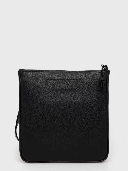 Emporio Armani De piele geantă reporter negru