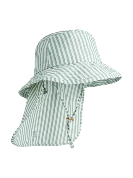 Liewood čiapka so šiltom detská Damona Seersucker Sun Hat zelená