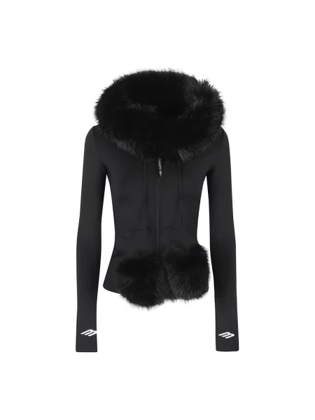 Lniana kurtka Balenciaga czarna