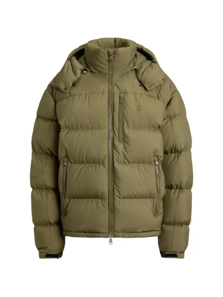 Portofel Polo Ralph Lauren din piele cu dungi cu glugă verde