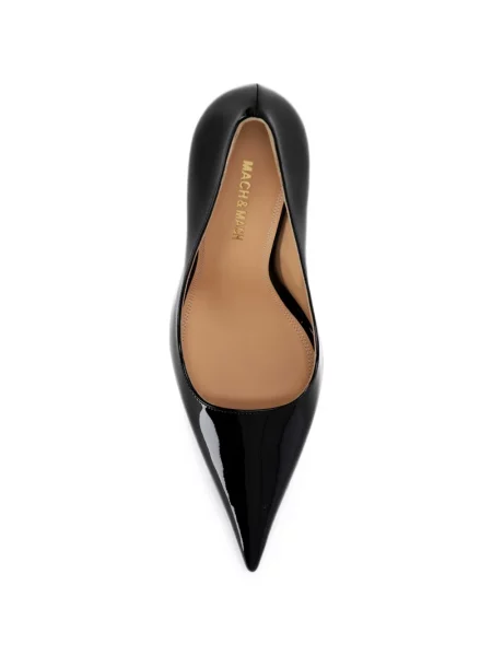 Pantofi cu toc Mach & Mach din piele de lac negru