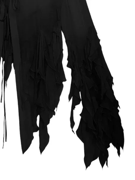 Cămașă Blumarine cu volane asimetrică negru