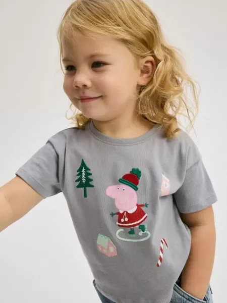 Reserved Tričko Peppa Pig svetlošedá