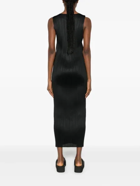 Αμάνικη κοστούμι αμάνικο φόρεμα Pleats Please Issey Miyake μαύρο