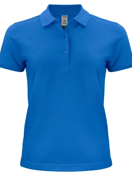 Clique Classic OC Polo z bawełny organicznej klasyczny krój – niebieska