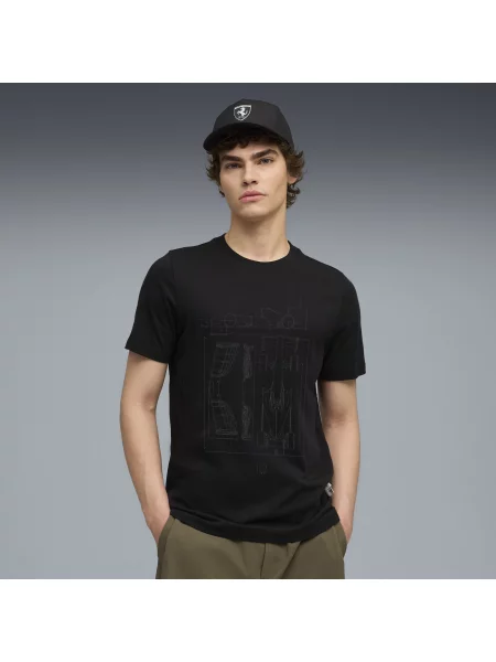 Koszulka Scuderia Ferrari Sportswear z grafiką czarna