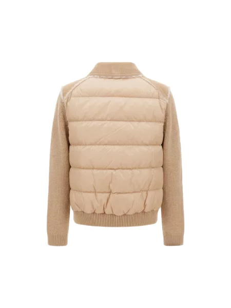 Kardigan Moncler wełniany brązowy