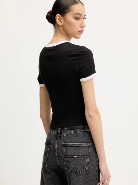 Tommy Jeans póló fekete
