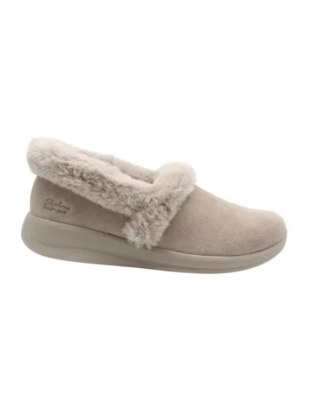 Klapki Skechers beżowe
