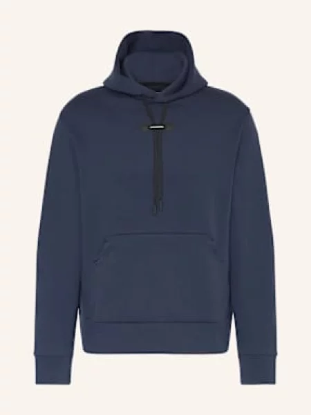 On bluza z kapturem z bawełną Focus Tech granatowa