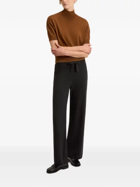 Pantaloni Woolrich tricotate cu cordon negru