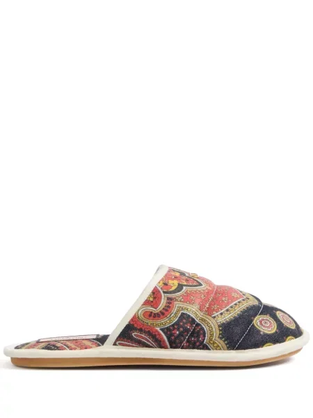 Papuci Valentino Garavani cu imagine cu model paisley gri