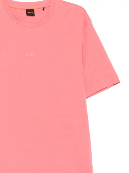 Tricou Boss stretch cu autograf roz