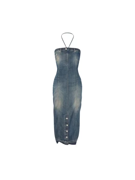 Sukienka jeansowa Moschino niebieska