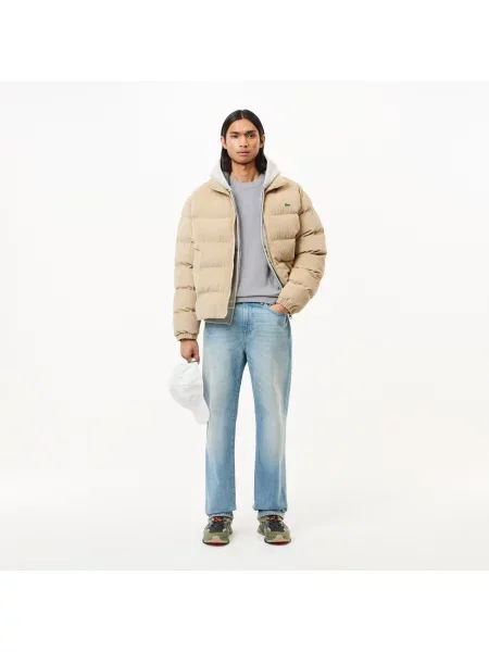 Lacoste Sweter Z Okrągłym Dekoltem Z Organicznej Bawełny szary