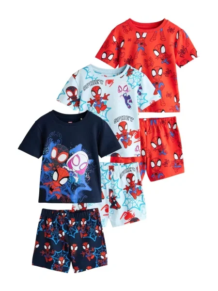 Next Pijamale Spidey and Friends bleumarin / albastru deschis roșu