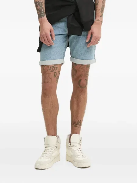 Pantaloni scurți din denim Karl Lagerfeld Jeans albastru