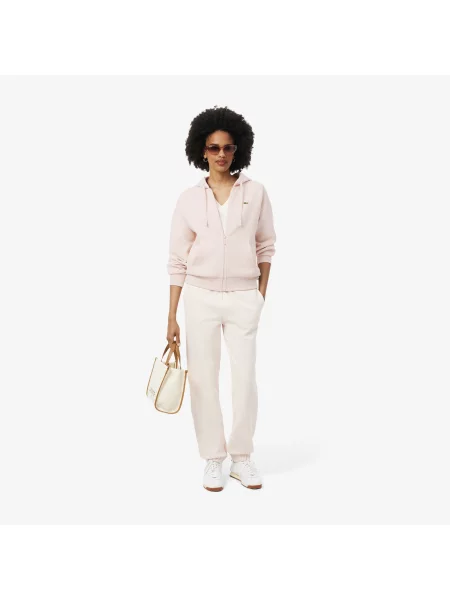 Lacoste Bluza Z Kapturem Z Piki Na różowa