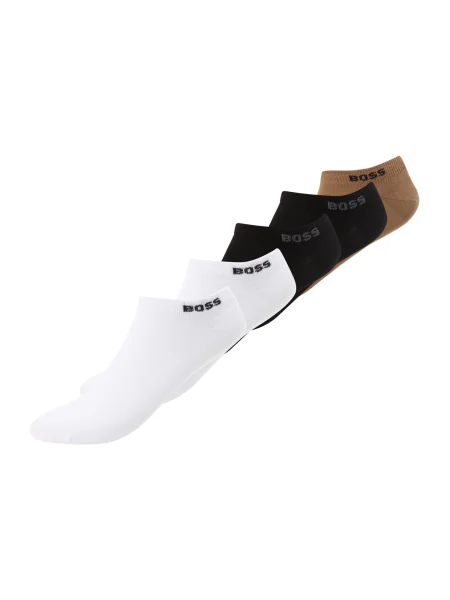 BOSS Nogavice rjava / črna / off-bela bela