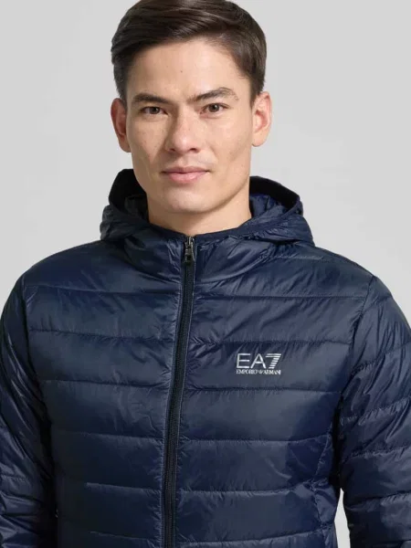 Emporio Armani Kurtki Mężczyzna Niebieski M Niebieska Kurtka Jesień/Zima Mężczyźni Emporio Armani Ea7 granatowa