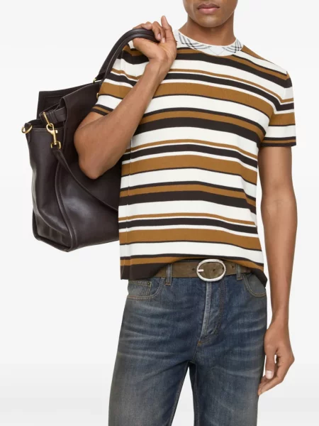 Tricou Burberry de lână cu dungi