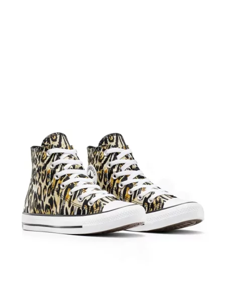 Sneakerși Converse Chuck 70 cu model leopard cu mărgele negru