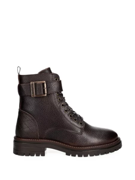 Botine Barbour cu șireturi din dantelă cu bretele maro