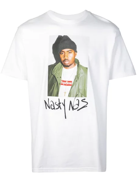 Tricou Supreme cu imagine alb