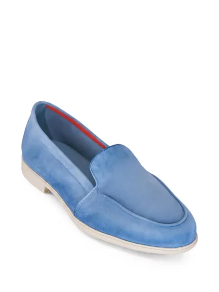 Chiloți Santoni din piele de căprioară slip-on albastru