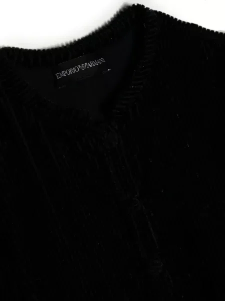 Sukienka koszulowa dziecięca Emporio Armani czarna