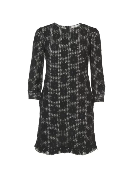 Rochie See By Chloe cu model floral plasă negru