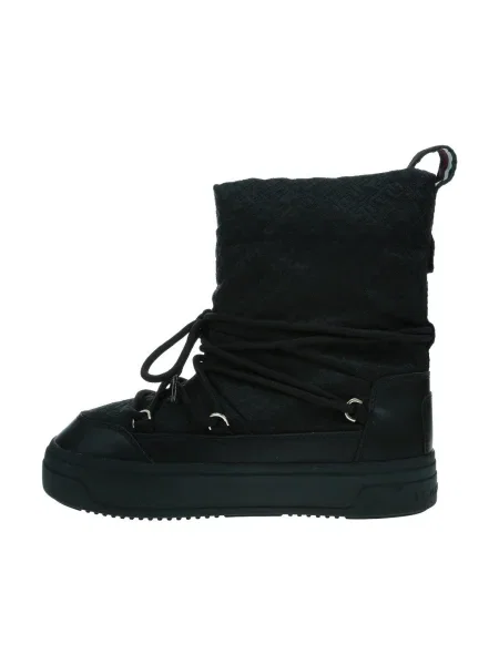 Pantofi Tommy Hilfiger cu șireturi din dantelă negru