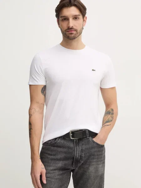Lacoste tricou bărbătesc din alb