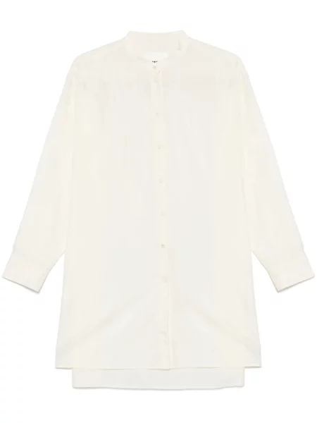 Cămașă Jil Sander din satin galben