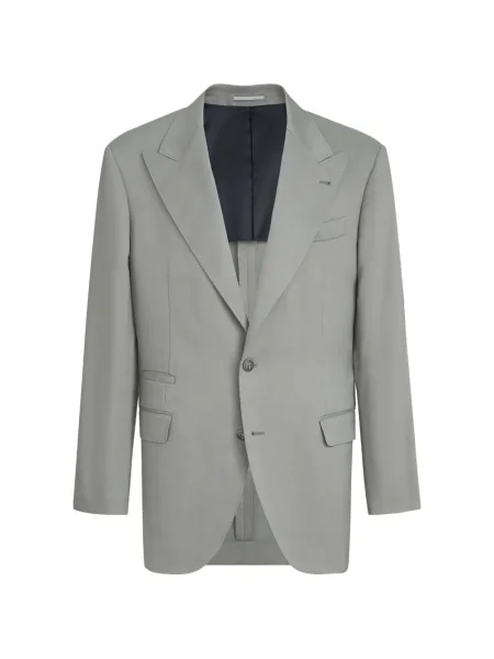 Sacou Brunello Cucinelli cu rever verde