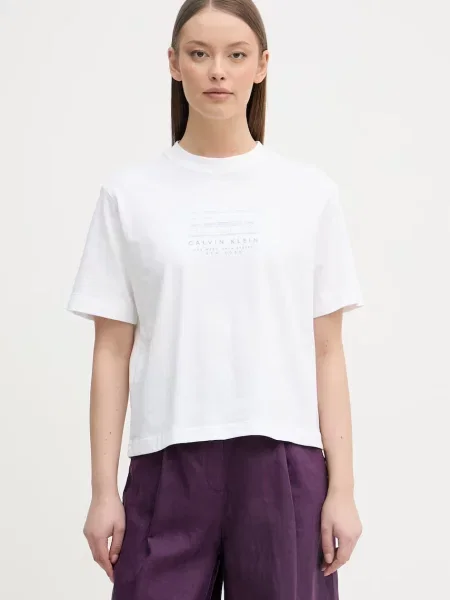 Calvin Klein Jeans kratka majica bela