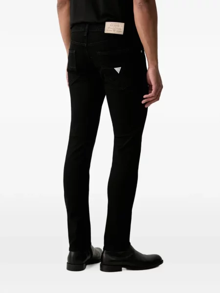 Blugi Guess cu autograf negru