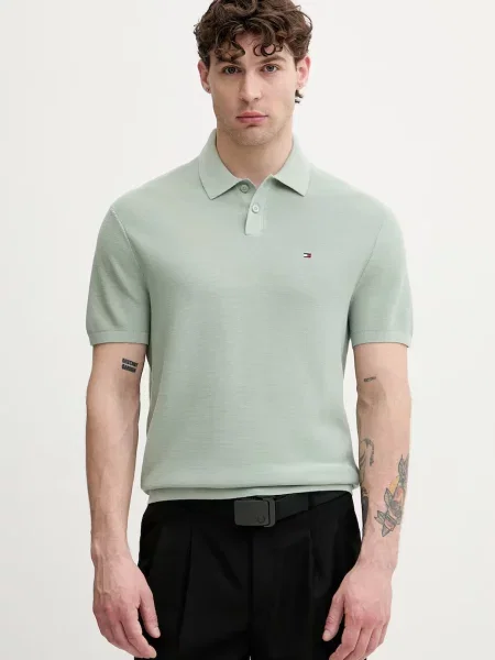 Tricou polo Tommy Hilfiger verde