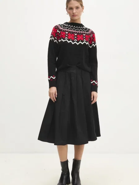 Answear.LAB sweter z dodatkiem wełny czarny