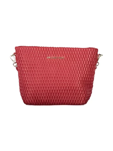 Lniana torebka crossbody Valentino By Mario Valentino czerwona
