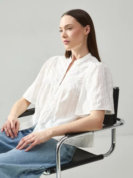 Medicine bluza košulja ženska od pamuka bijela