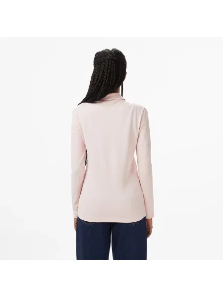 Lacoste Koszulka Polo Slim Fit Z Elastycznego Piqué różowa