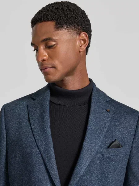Marynarka o kroju slim fit z domieszką bawełny model Nick' Zuitable niebieska