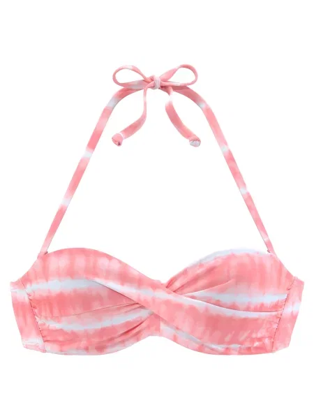 S.Oliver Bikini zgornji del pegasto roza bela