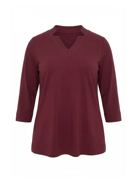 Ulla Popken Tricou vin roșu